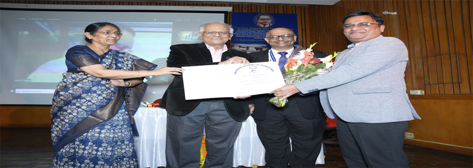 Prof. Sunit K. Singh, receiving Fellowship of National Academy of Sciences India